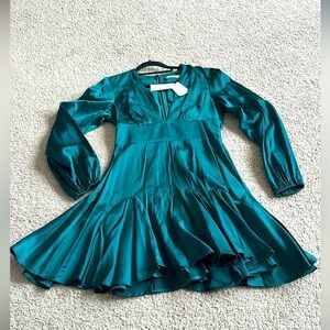 Abercrombie & Fitch Long Sleeve Satin Dress